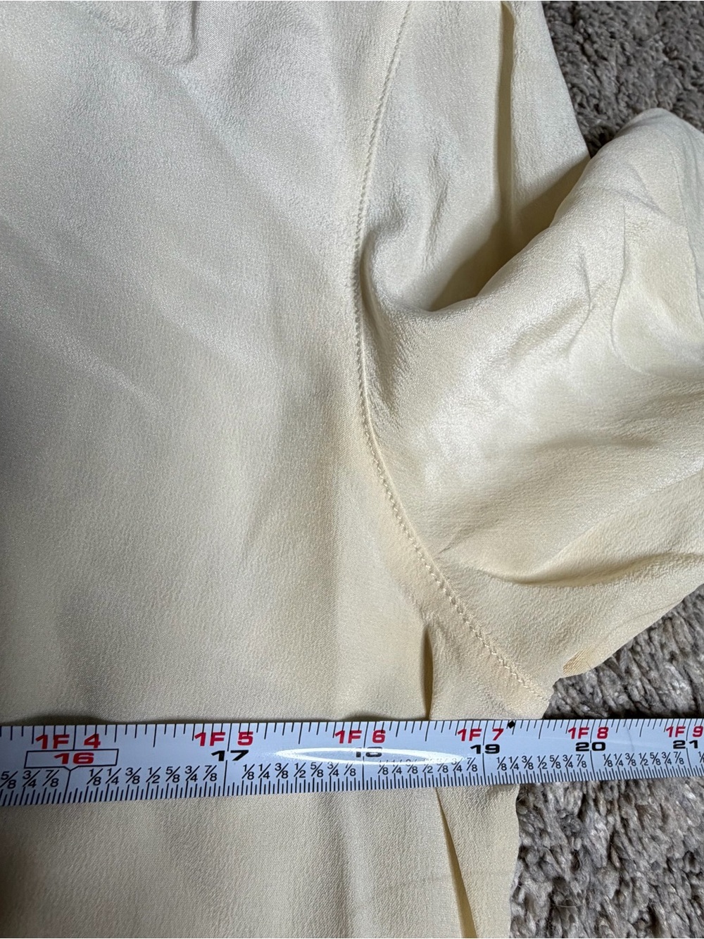EMPORIO ARMANI Emporio Armani silk blouse 46 10 medium large cream ivory career - Picture 6 of 8